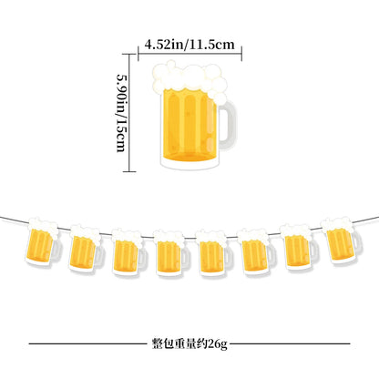 Beers Happy Birthday Party Banner Beer Cups Balloon Cheers Cake Topper Decorations Men Beer Birthday Bachelorette Party Supplies
