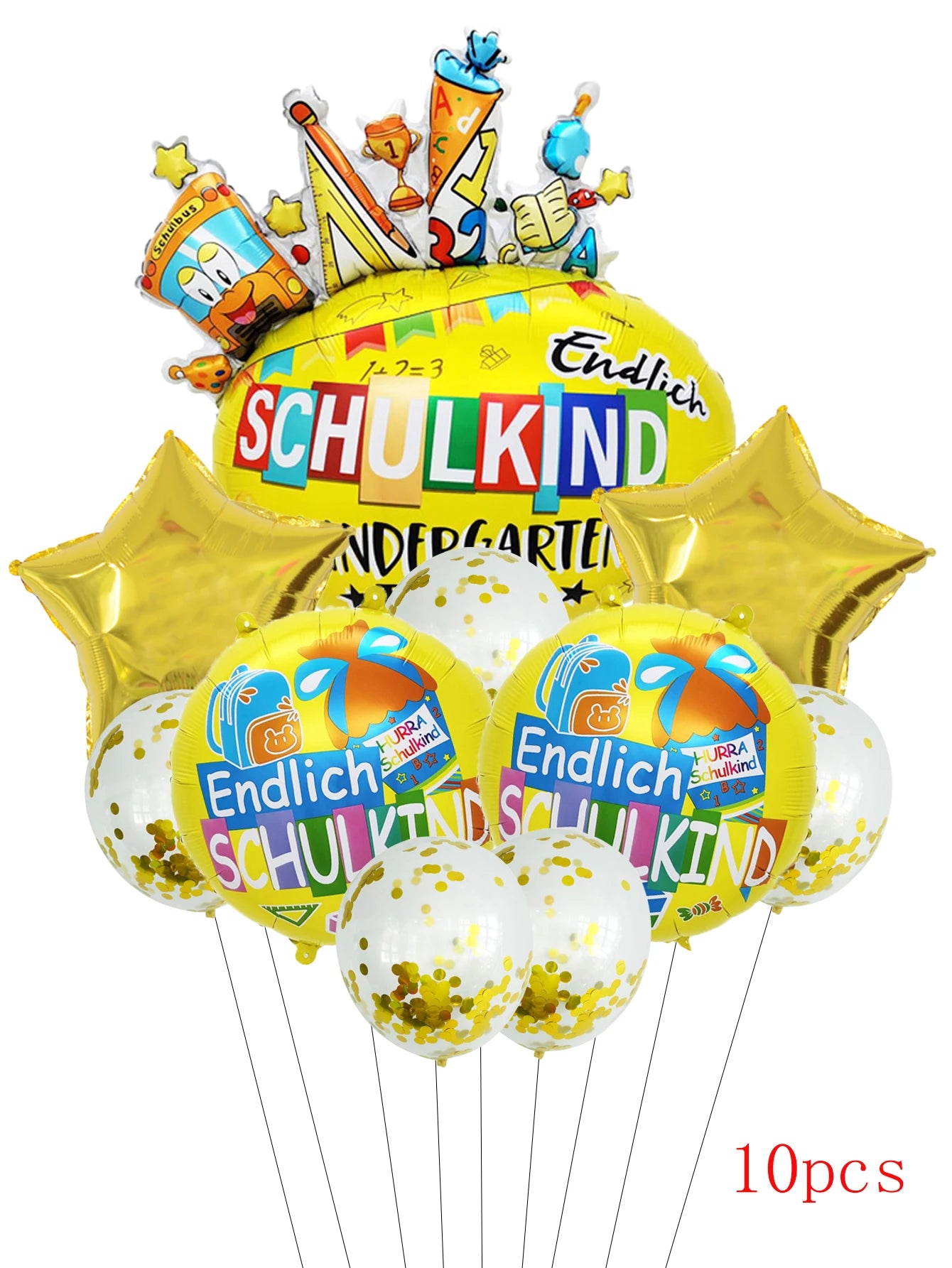 2026 Back To School Foil Balloons Set School Opening Day Decoration Back to School Campus Classroom Decoration