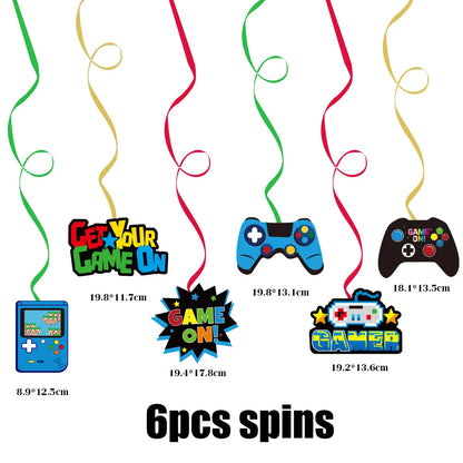 Video Game Birthday Party Decoration Video Game Happy Birthday Paper Plates Cups Napinks Tablecloth Background Balloons Supplies