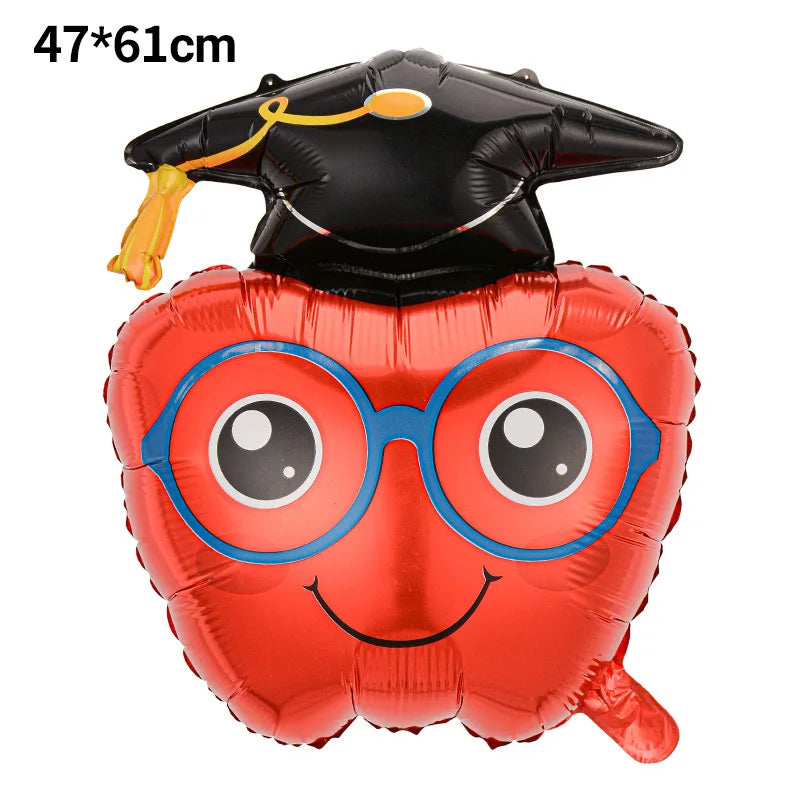 Graduation Party Balloon Owl Helium Globe Foil Balloon Congrats Grad School Celebrations 2024 Party Decorations Globos Ballons