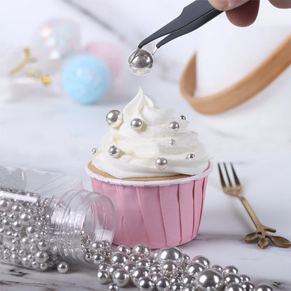 85g Golden Beads Cake Topper for Birthday Wedding Valentine's Day Party DIY Cake Decoration Not Edible for Decoration Only
