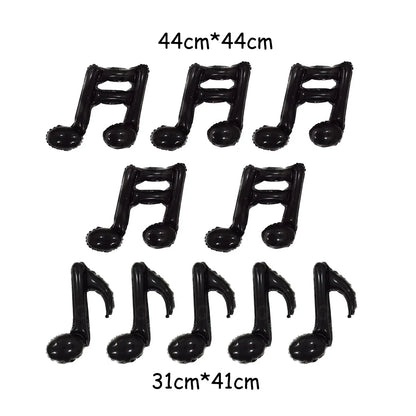 Music party disco balloon set, pop singer, 8090s hip hop disco party, birthday party, music props decoration supplies