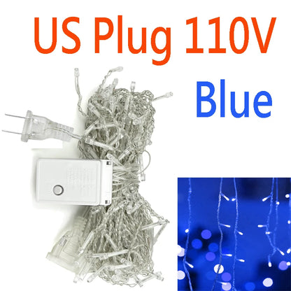 Curtain Icicle Light Indoor Outdoor Eaves Decor String Lights Garden Party Yard Christmas Decoration holiday Garlands 5m