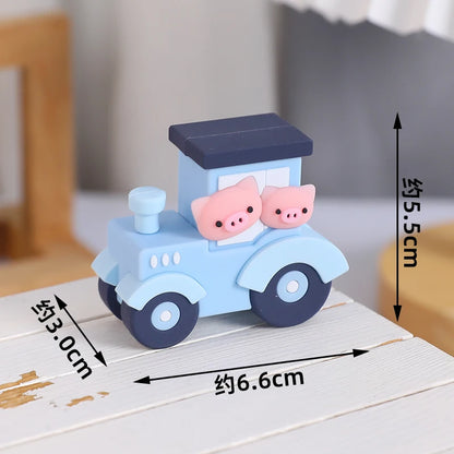 Farm Animals Cake Topper Rustic Cake Decoration Lambs, Ponies, Piglets, Chick,  Haystacks for Kids Happy Birthday Party Supplies