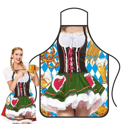 Funny Apron Super Muscle Kitchen Man Women Cooking Aprons Oktoberfest Bavarian Apron Adult Cozinha Tablier Cuisine Pinafore