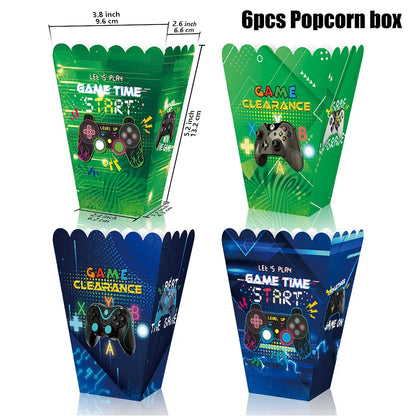 Video Game Birthday Party Decoration Video Game Happy Birthday Paper Plates Cups Napinks Tablecloth Background Balloons Supplies