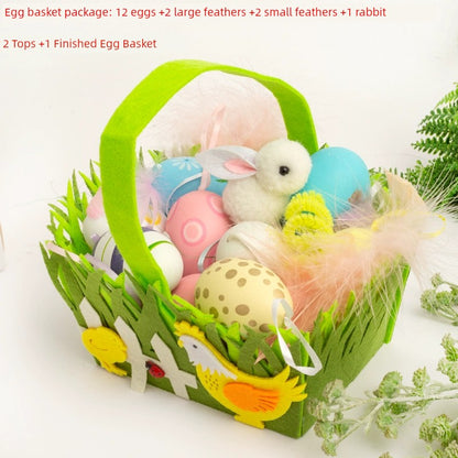 Easter Hat DIY Rabbit Chicken Kindergarten Handmade Material Kit Kids Matching Performance and Catwalk Activity