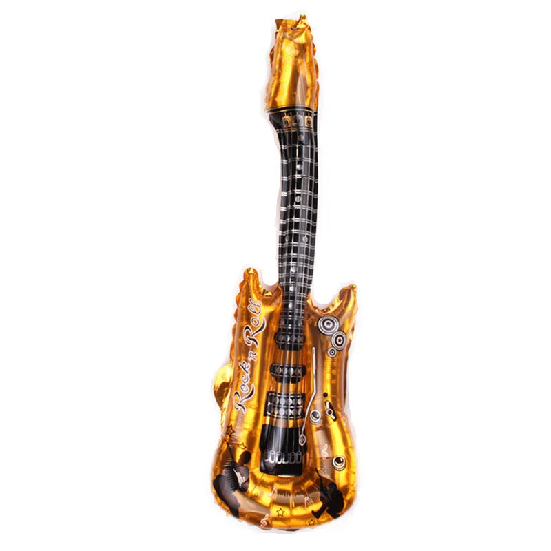 Inflatable Rock Star Toy Ballon Inflatable Party Props Balloons Guitar Saxophone Keyboard Piano Rock Toys Karaoke Party Decors