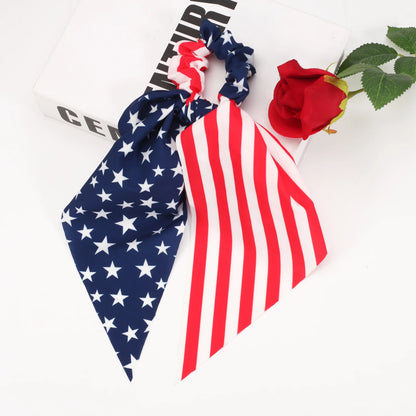 American flag, red, blue and white girl ribbon, American Independence Day women's hair band women's ribbon