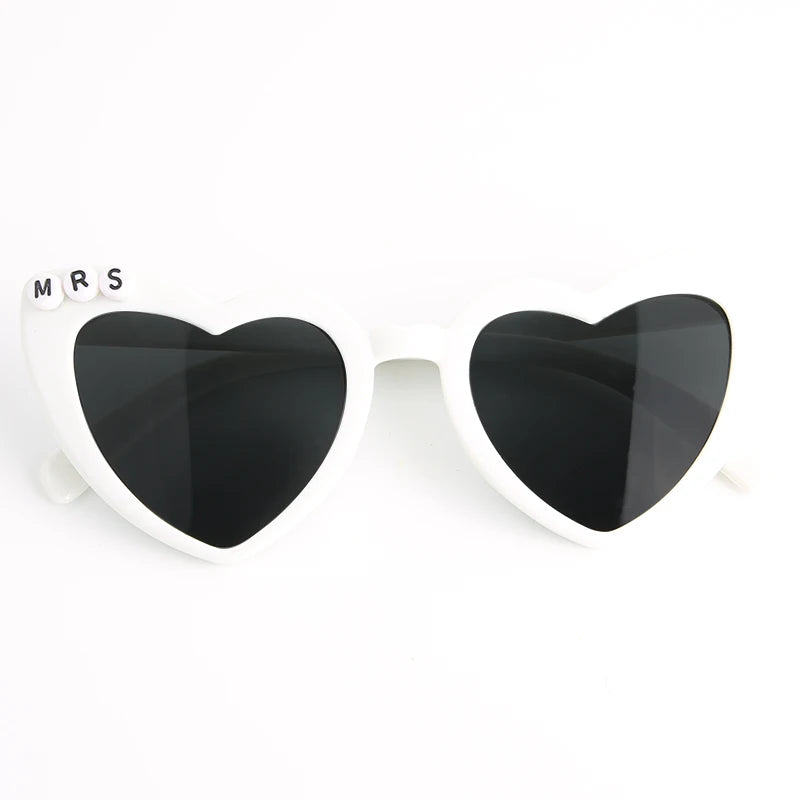 Heart Shaped Sunglasses Wedding Bride Bridesmaid Gift Bachelorette Party Favors Bridal Squad Glasses Bulk 12/24/36/48/60PCS