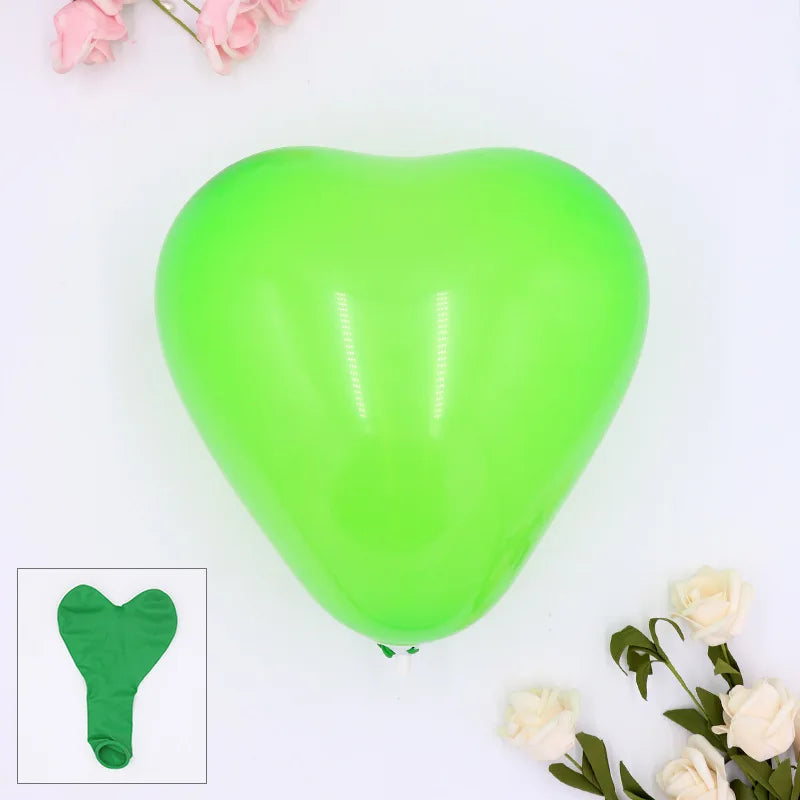 20/50pcs White Heart Balloons Love Inflatable Air Helium Balloon Valentine's Day Marriage Wedding Birthday Party Decor Supplies