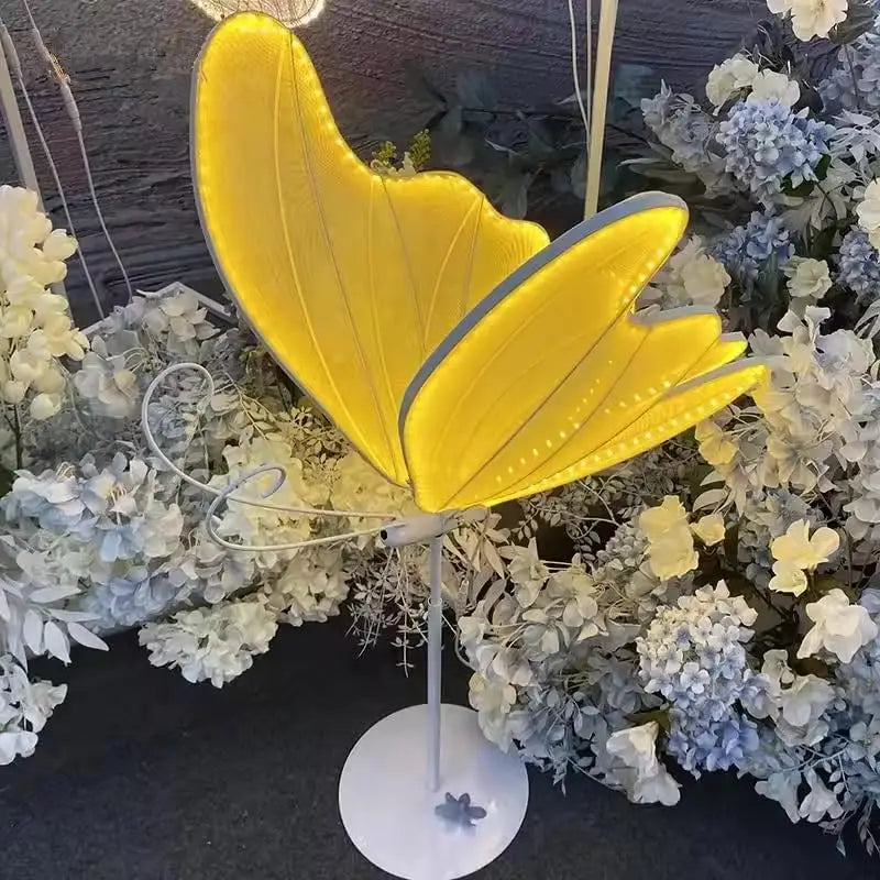 60/80/100cm Wedding Butterfly Floor lamp Creative Butterfly Ceiling Lamp Butterfly Hanging Decoration Prop for Wedding Christmas