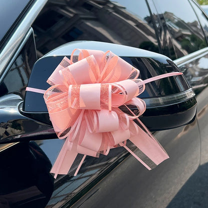 2/4/10Pcs Wedding Car Bow Ribbons Christmas Gift Wrap Packaging Decoration DIY Craft Flowers Birthday Party Supplies Valentines
