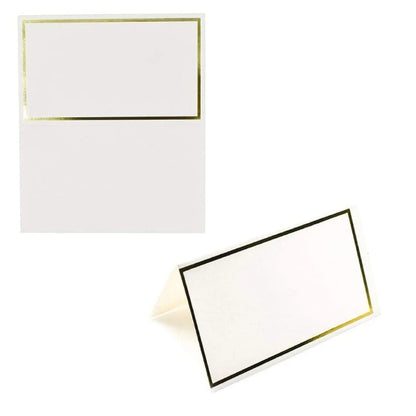 Pack of 50PCS Elegant Gold Bordered Blank Place Cards Name Cards for Weddings, Banquets, Dinners, Parties and Festivals