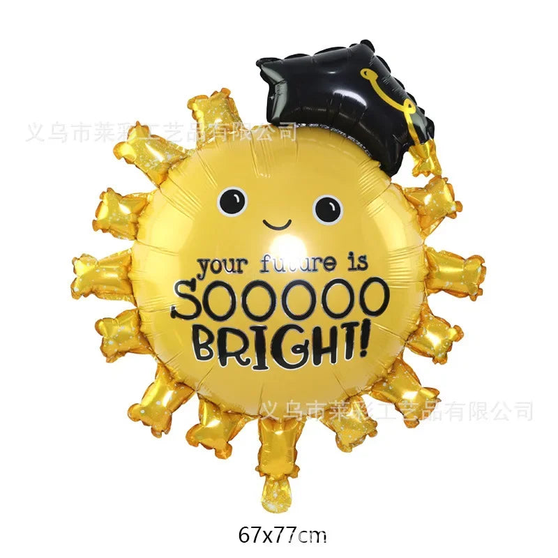 Giant Birthday Balloons School Graduation Party Decoration 2024 Congratulation Doctor Laurea Helium Foil Globos Baby Shower Gift