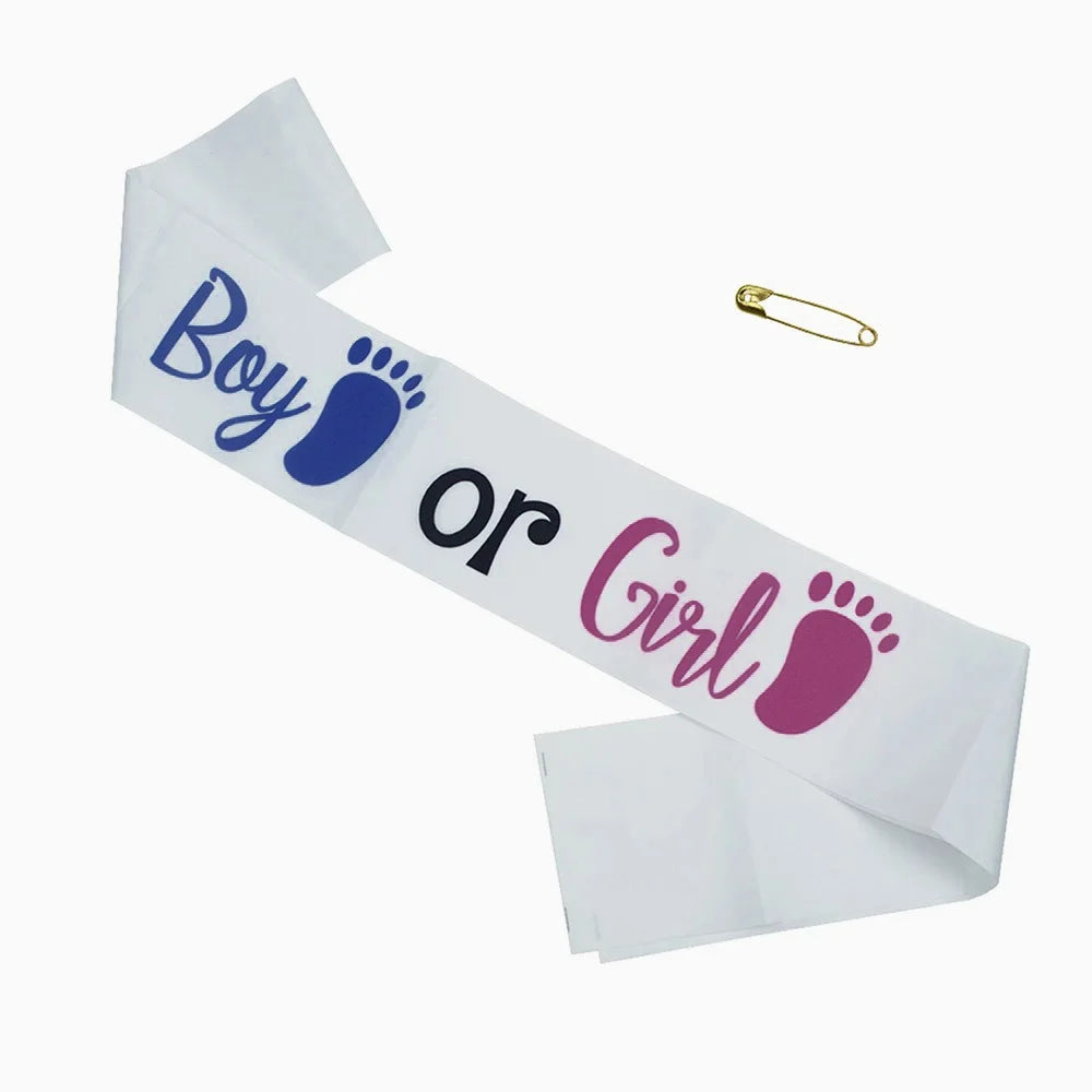 Gender Reveal Party Supplies Oh Baby Boy or Girl Banner Ceiling Hanging Decor Backdrop Pink Blue Tassel Baby Shower Decoration
