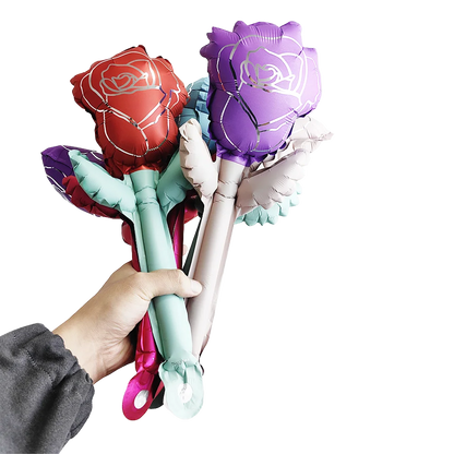 Mini Rose Flower Balloons Small Size Rose Shaped Balloons Valentines Day Balloon Mother's Day Baby Shower Party Decors 10-100pcs