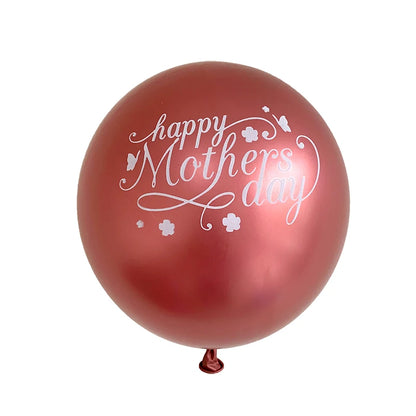 10pcs 12inch English Mother Father Foil Balloons Mother's Day Heart Shape Helium Love Globos Decor Mama Balloon Gifts Balaos