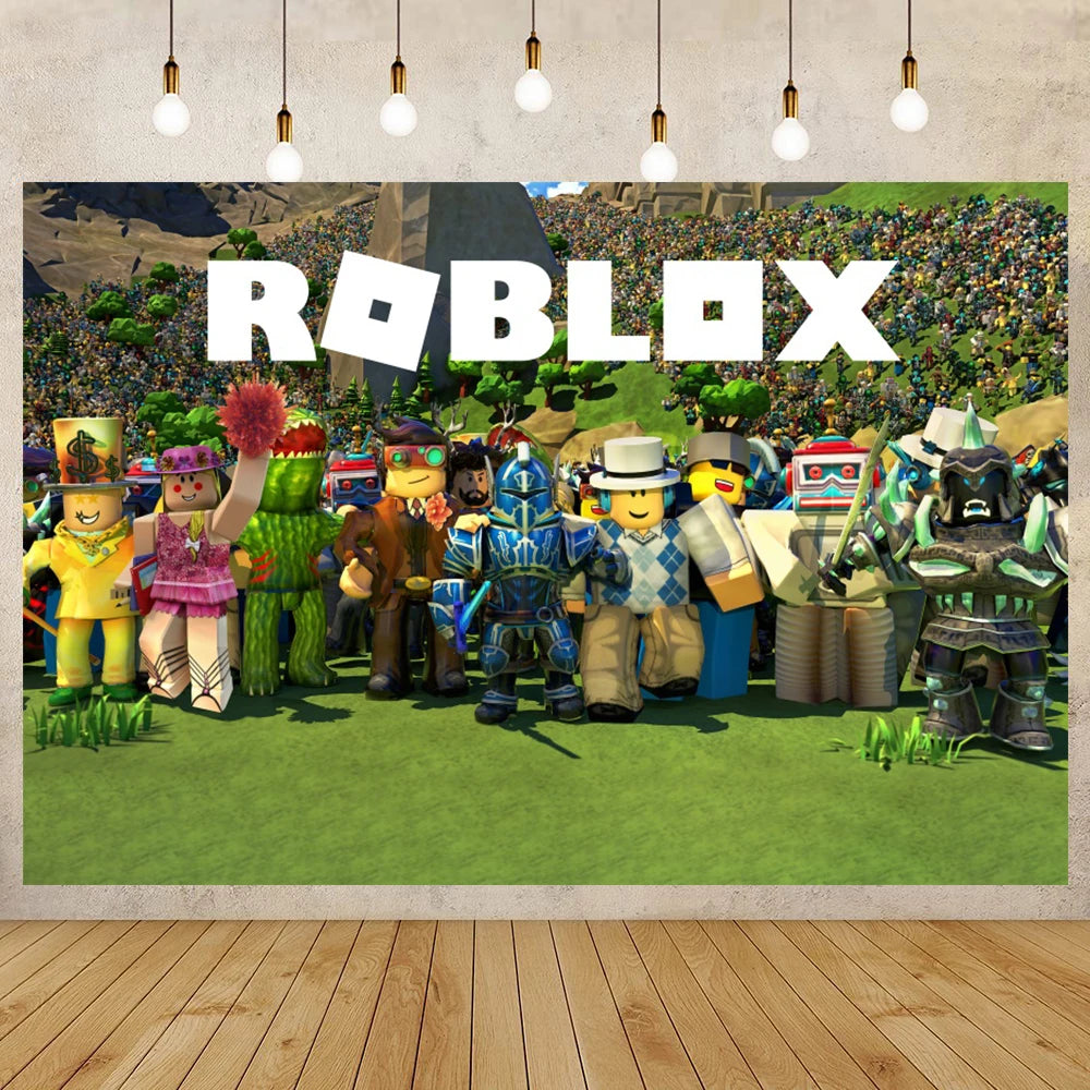 Roblox Birthday Party Decorations Supplie Roblox Game Celebration Party Balloons Disposable Tableware Cup Plate Baby Shower Toys