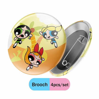 The Powerpuff Girls Gender Reveal Party Supplies Boy or Girl Disposable Napkins Cups Tablecloth Banner Latex Balloon Decorations