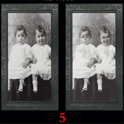 3D Changing Face Ghost Picture Frame Halloween Decoration Horror Craft Supplies Haunted House Party Decor Halloween Props