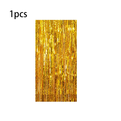 Golden Glitter Tassel Background Decoration, Ceremony, Bachelorette, Wedding, Birthday Party Decoration, Photography Props 1m*2m