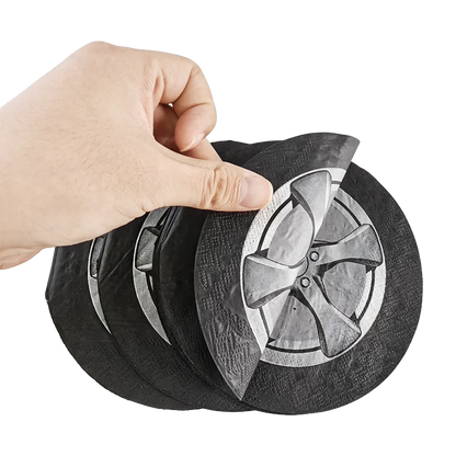Tire Napkins Race Car Napkin Wheel Paper Napkin Car Party Decor Race Car Party Supplies for Birthday Baby Shower Birthday Party