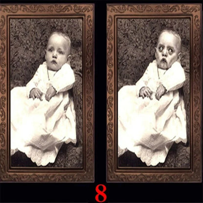 3D Changing Face Ghost Picture Frame Halloween Decoration Horror Craft Supplies Haunted House Party Decor Halloween Props