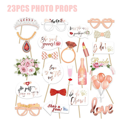 Bride To Be Party Decorations Balloons Napkin Cups  Veil Sash Team Bride Wedding Decor Bachelorette Party Supplies