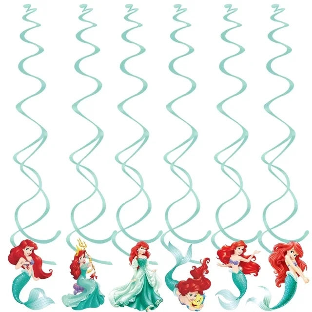 The Little Mermaid Theme Party Supplies  Ariel Princess Paper Napkin Plate Cup Balloons Kid Girls Birthday Party Decoration Gift