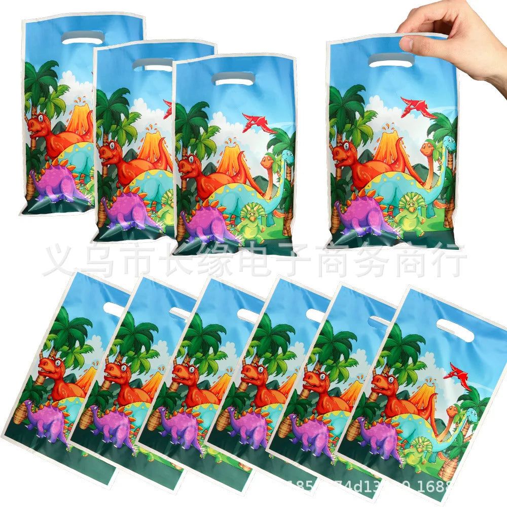 Jurassic Dinosaur Birthday Decoration Tableware Balloon Paper Cup Backdrop Tablecloth Banner Plate Birthday Party Decor Supplies