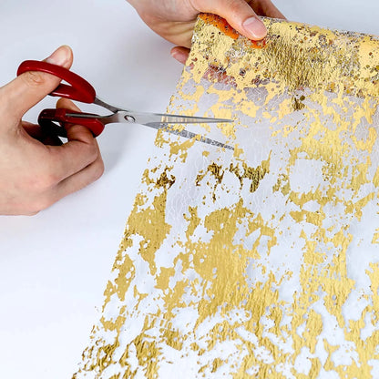 Sparkle Metallic Gold Table Runner Sequin Glitter Foil Mesh Roll Tablecloth for Wedding Event Birthday Baptism Baby Shower Decor