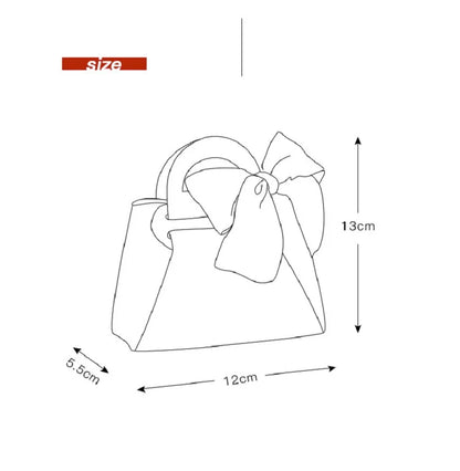 1PC Leather Gift Bags Bow Ribbon Packaging Bag Wedding Favour Distributions Bags Eid Mubarak Candy Packaging Box Mini Handbag