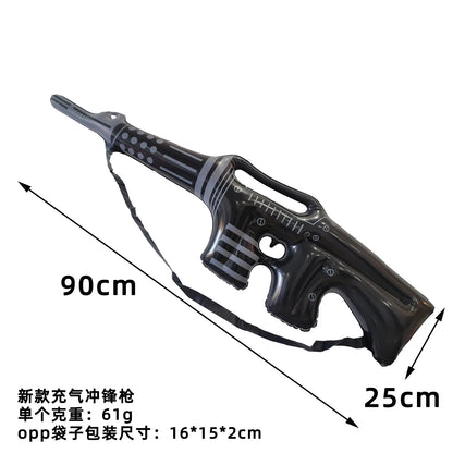 Camouflage Military Theme PVC Inflatable Toy Gun Army Cosplay Prop Kids Boys Favor Gifts Birthday Party Decoration Supplies