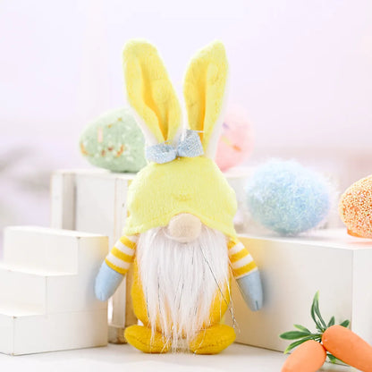 Easter Bunny Gnome Decorations,Rabbit Plush Dolls For Kids,Easter Spring Ornaments 2025