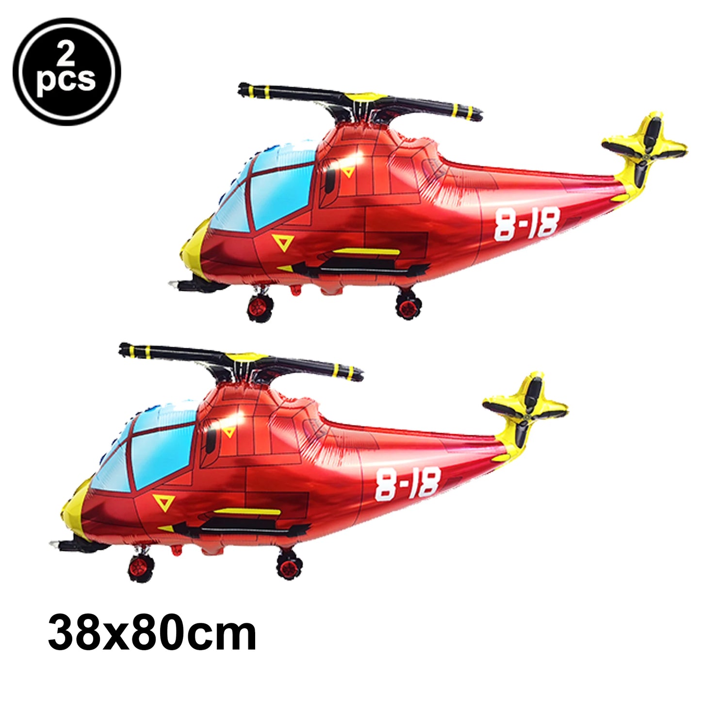 5th Birthday Police Party Blue Car Helicopter Foil Balloons for Boys Baby Shower Police Birthday Party Decoration