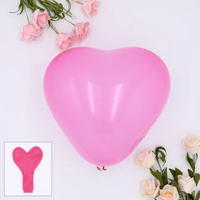 20/50pcs White Heart Balloons Love Inflatable Air Helium Balloon Valentine's Day Marriage Wedding Birthday Party Decor Supplies