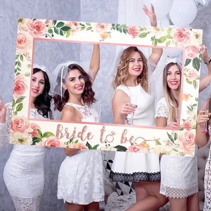 1Pcs Bride To Be Photo Booth Props Frame Bachelorette Party Decoration Engagement Wedding Photobooth Props Bridal Shower Supplie