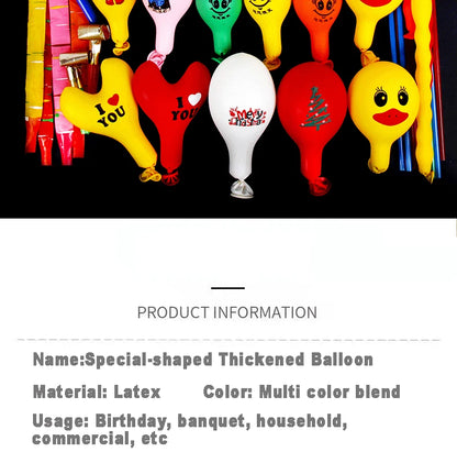 50/100pcs 3D Cartoon Balloons Special-Shape Birthday Party Decoration Helium Inflatable Balloons Animal Duck Rabbit Balloon