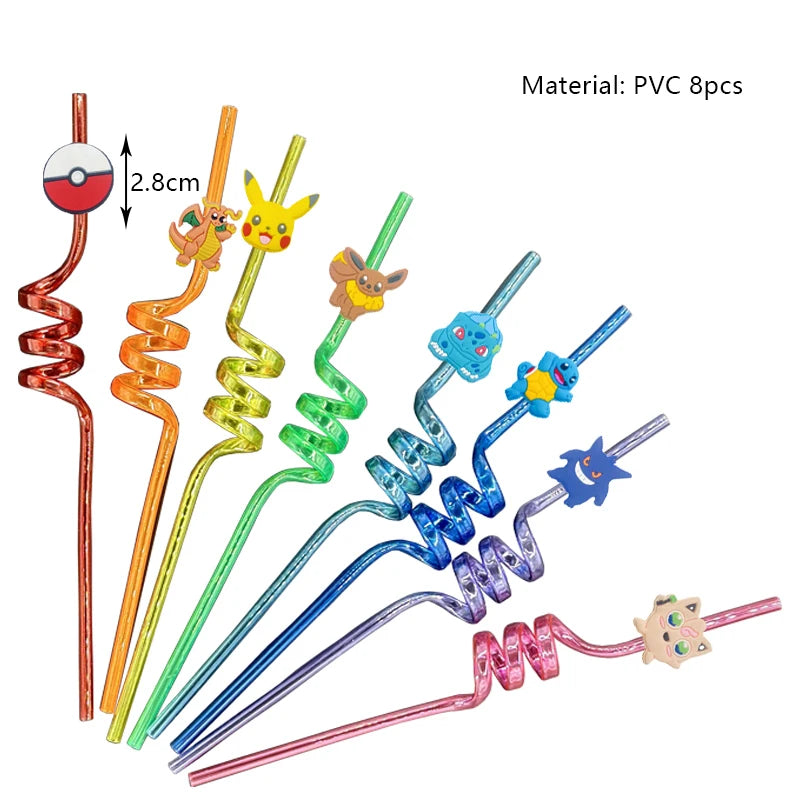 Pokemon Birthday Party Decoration New Lightning Pikachu Balloon For Kids Event Supplies Disposable Tableware Banner Backdrop