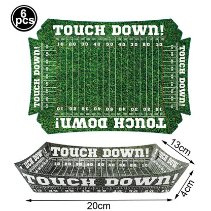 American Football and Rugby Party Disposable Tableware Napkins Paper Plates Cups Children Boys Birthday Party Decor Supplies