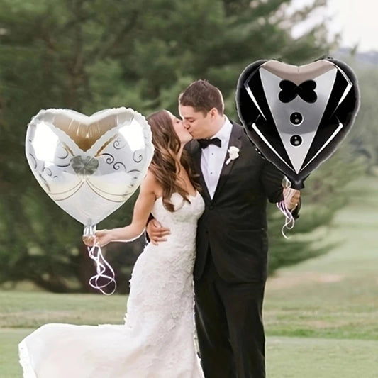 2PCS Couple Balloon Wedding Decoration Foil Balloons Romantic Wedding Dress Balloon