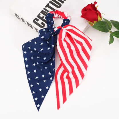 American flag, red, blue and white girl ribbon, American Independence Day women's hair band women's ribbon