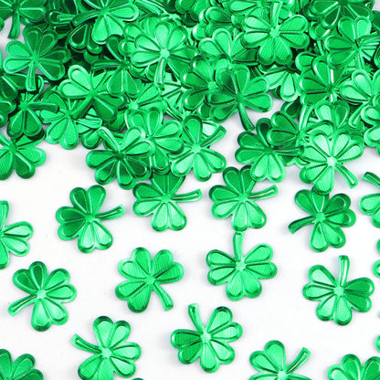 15g/30g St Patricks Day Table Decoration Sequins PVC Green Shamrock Confetti for Irish Festival Holiday Party Home Decoration