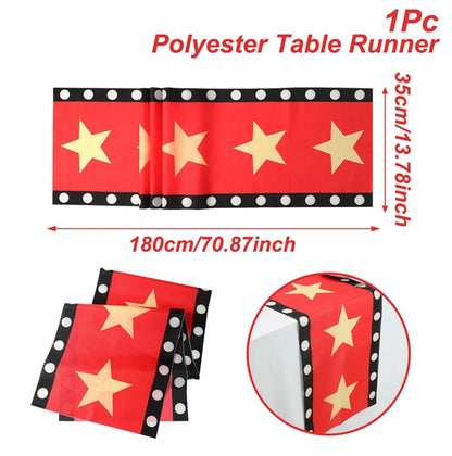 Movie Night Party Decoration Movie Party Disposable Plates Napkins Cups Tablecloth Happy Movie Night Theme Birthday Party Decor