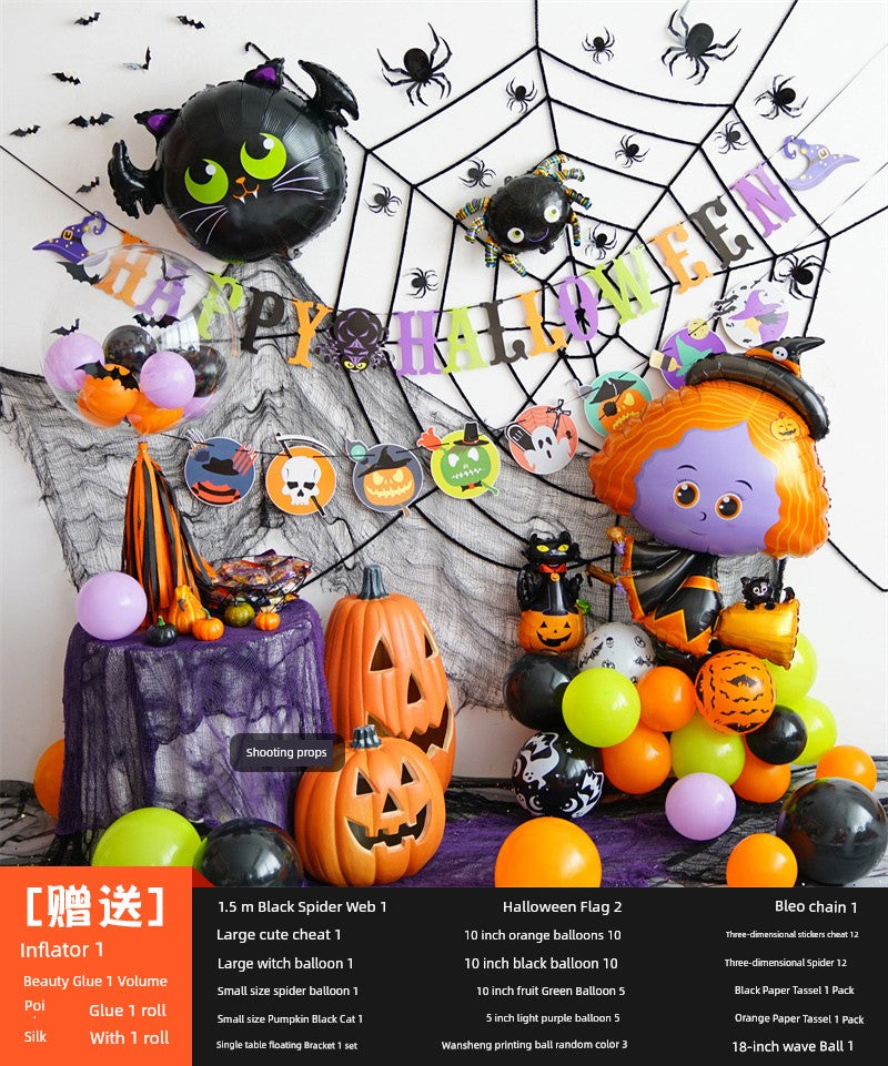 Background Wall Decoration Pumpkin Lamp Children Props Balloon