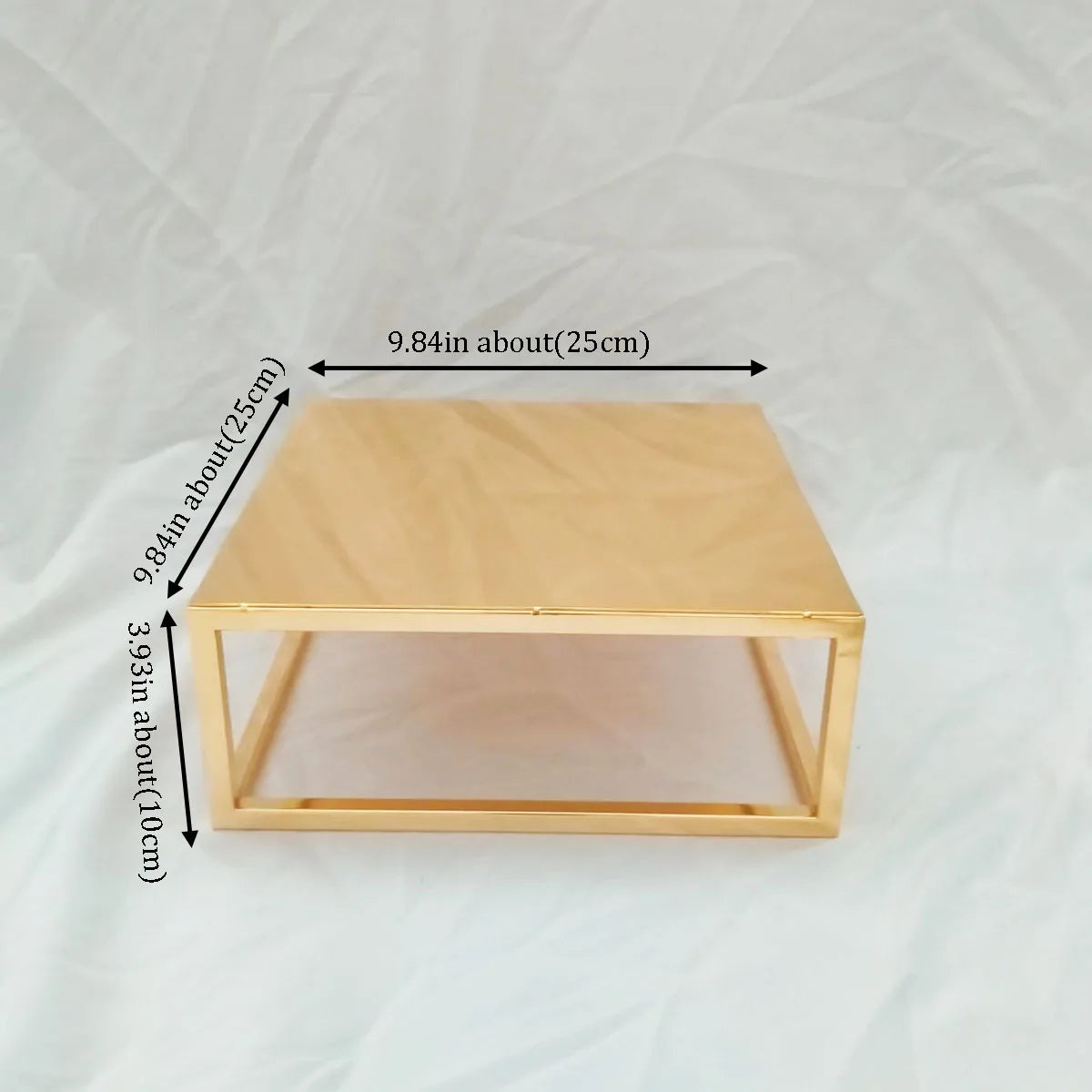 Metal Round and Square Floating Cake Stand Gold Modern Cake Stand Wedding Cake Tier Birthday Party Cupcake Display Stand