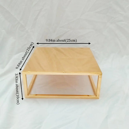 Metal Round and Square Floating Cake Stand Gold Modern Cake Stand Wedding Cake Tier Birthday Party Cupcake Display Stand
