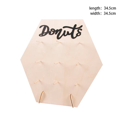 DIY Wooden Donut Wall Rustic Wedding Decoration Table Donut Party Decor Baby Shower Anniversary Birthday Event Party Favor