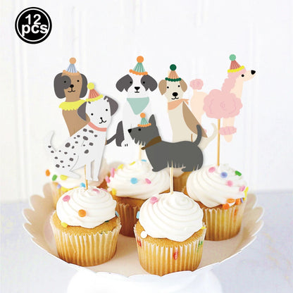 Dog Birthday Party Supplies Pet Dog Disposable Tableware Paper Plates Napkins Cups Puppy Birthday Party Baby Shower Decorations